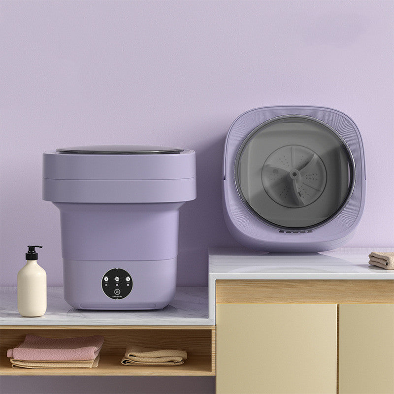 Portable Foldable Mini Washing Machine – Compact Laundry for Travel & Small Spaces