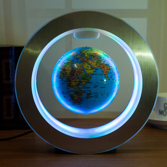 Magnetic Levitating Globe with LED Light – Floating World Map Desk Decor | Anti-Gravity