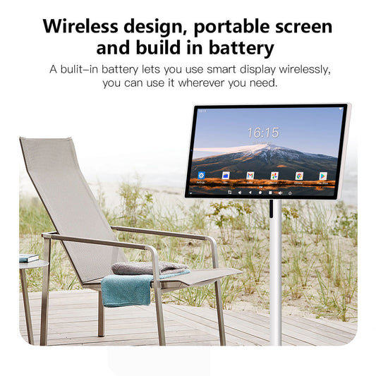 24-Inch Rollable Smart Portable TV – Touchscreen Android Monitor with Built-in Battery & Camera