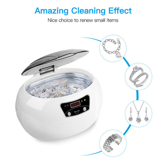 Ultrasonic Cleaning Machine – 40KHz Digital Touch Control | Jewellery, Glasses & Home Use | EU & US Plug