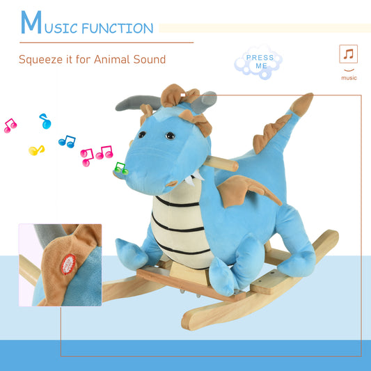 Wooden Dinosaur Rocking Horse for Toddlers | Realistic Sounds | Ages 18-36 Months