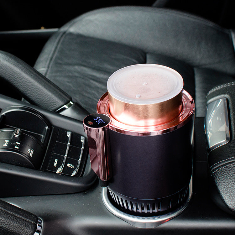 2-in-1 Smart Car Cup Warmer & Cooler – 12V Digital Temperature Display | Baby Bottle Warmer | Universal Fit