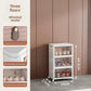 Stackable Shoe Storage Rack with Clear Doors – Foldable PP Plastic Cabinet | 3, 4 & 6 Tiers