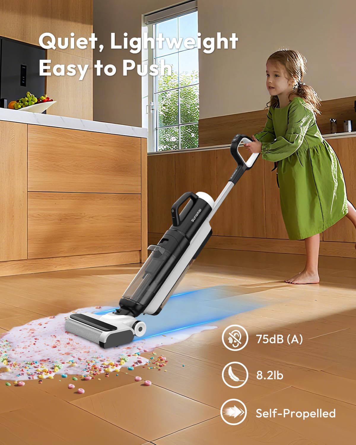 5-in-1 Cordless Wet & Dry Vacuum Cleaner – 55 Min Runtime | Self-Cleaning | Detachable Handheld | All Floors