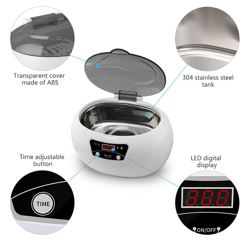 Ultrasonic Cleaning Machine – 40KHz Digital Touch Control | Jewellery, Glasses & Home Use | EU & US Plug