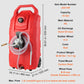 16 Gallon Portable Fuel Caddy – Gas Storage Tank with Hand Pump & Rubber Wheels | Cars, Mowers, Boats