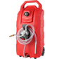 16 Gallon Portable Fuel Caddy – Gas Storage Tank with Hand Pump & Rubber Wheels | Cars, Mowers, Boats