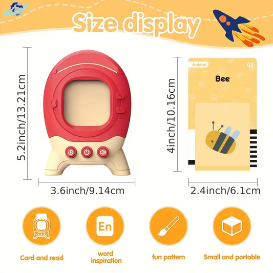 Talking Flash Cards Rocket Toy – 224 Sight Words Speech & Learning Device for Toddlers Ages 1-6