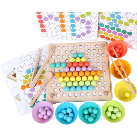 Wooden Montessori Color & Shape Sorting Puzzle Board – Educational Toy for Toddlers