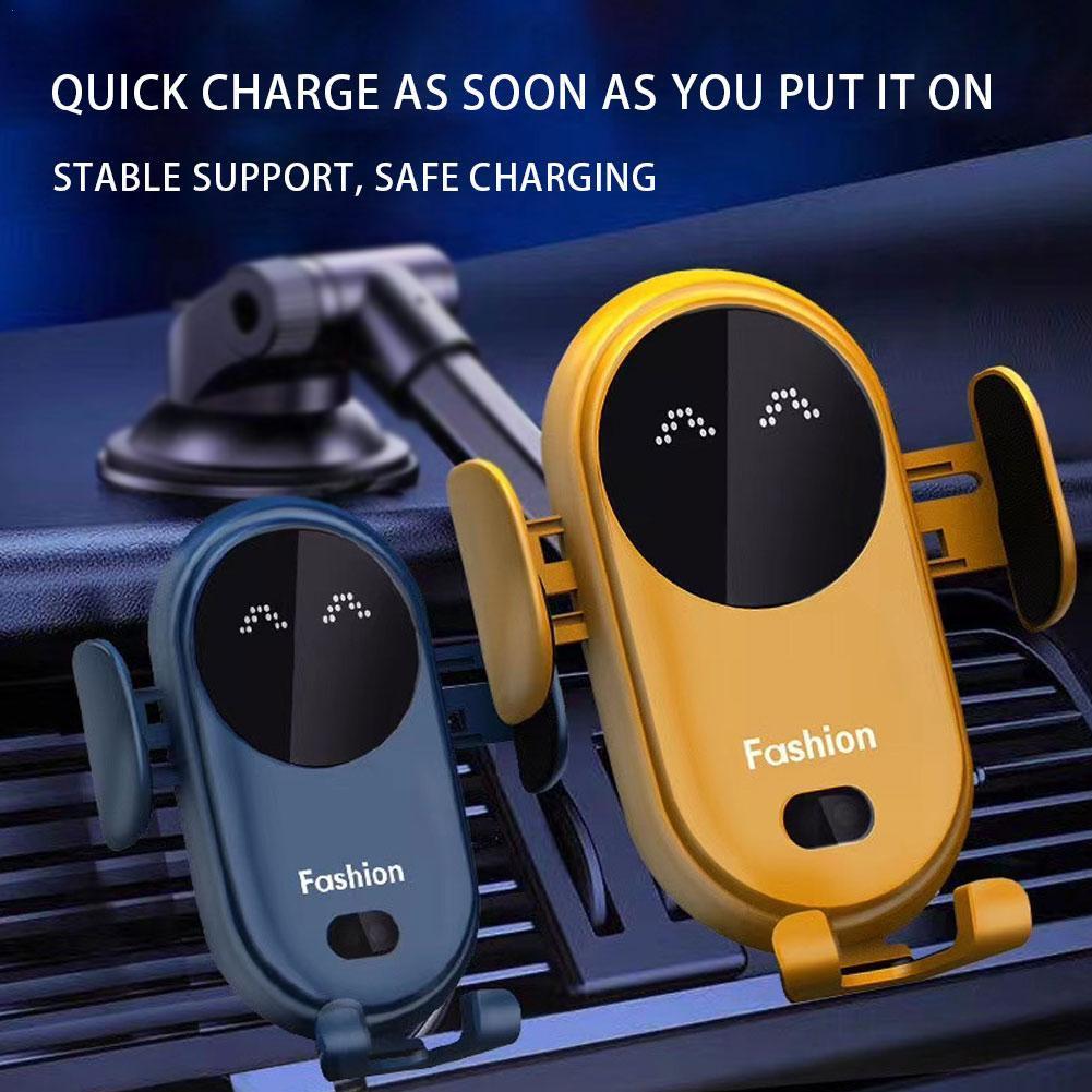 Infrared Auto-Clamping Car Wireless Charger & Phone Holder – 10W Fast Charge | 360° | Universal 4–6.5" | 4 Colours