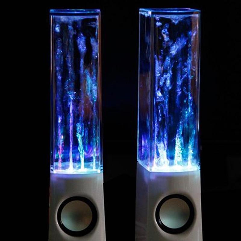 Dancing Water Speaker with LED Light Fountain – 3D Surround Sound | USB Powered | Black & White