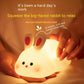 Cute Silicone LED Night Light – Touch Sensor | 3 Brightness Levels | 30-Min Timer | USB Rechargeable | Kids Bedside Lamp
