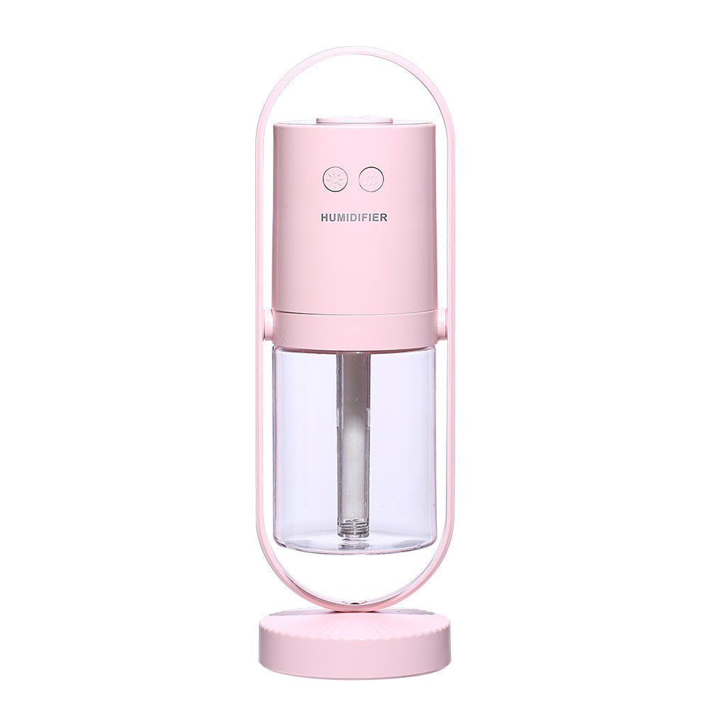 USB Air Humidifier with Projection Night Light – Ultrasonic Mist Maker | 200ml | Silent <30dB | Home, Car & Office
