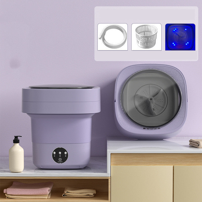 Portable Foldable Mini Washing Machine – Compact Laundry for Travel & Small Spaces