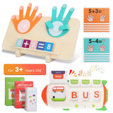 Talking Flash Cards & Finger Counting Math Board Set – 162 Cards | Montessori Learning Toy | Ages 3+
