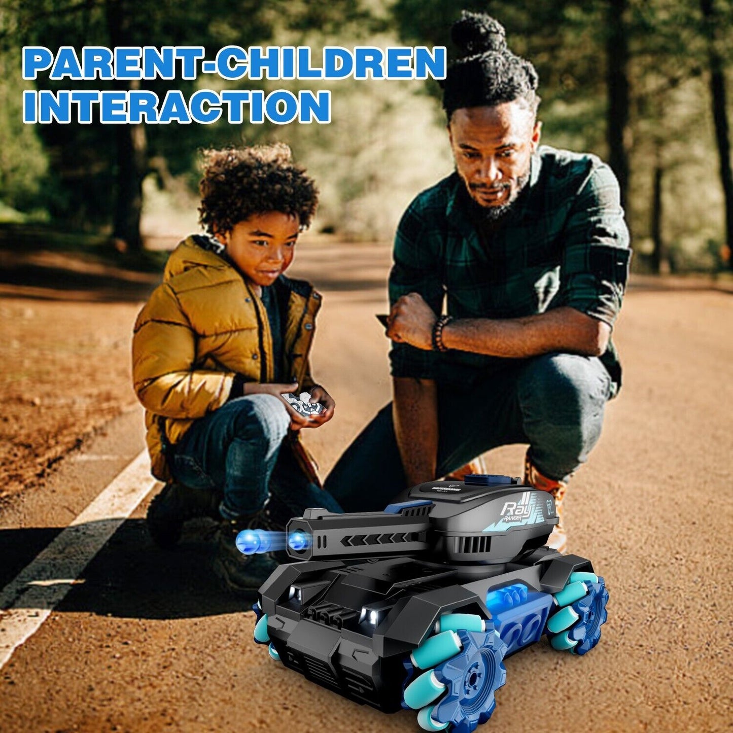 RC Tank Toy – 2.4G Remote & Gesture Control | 4WD | Water Bomb Launcher | Kids Gift