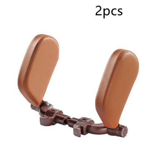 Adjustable Car Seat Neck Pillow – PU Leather | Side Sleep Support | Universal Fit | Multiple Colours | Single & 2pc