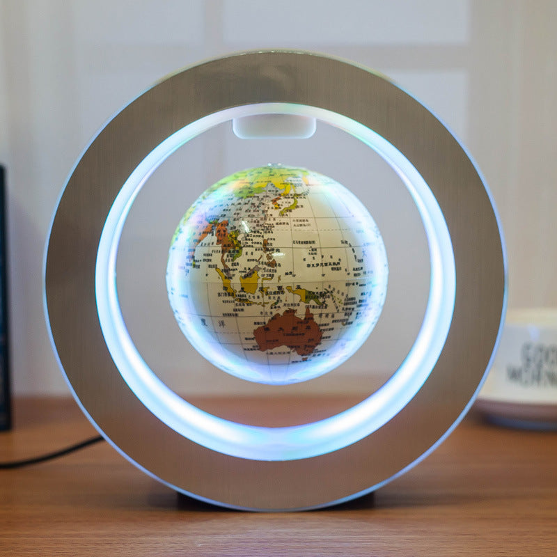 Magnetic Levitating Globe with LED Light – Floating World Map Desk Decor | Anti-Gravity