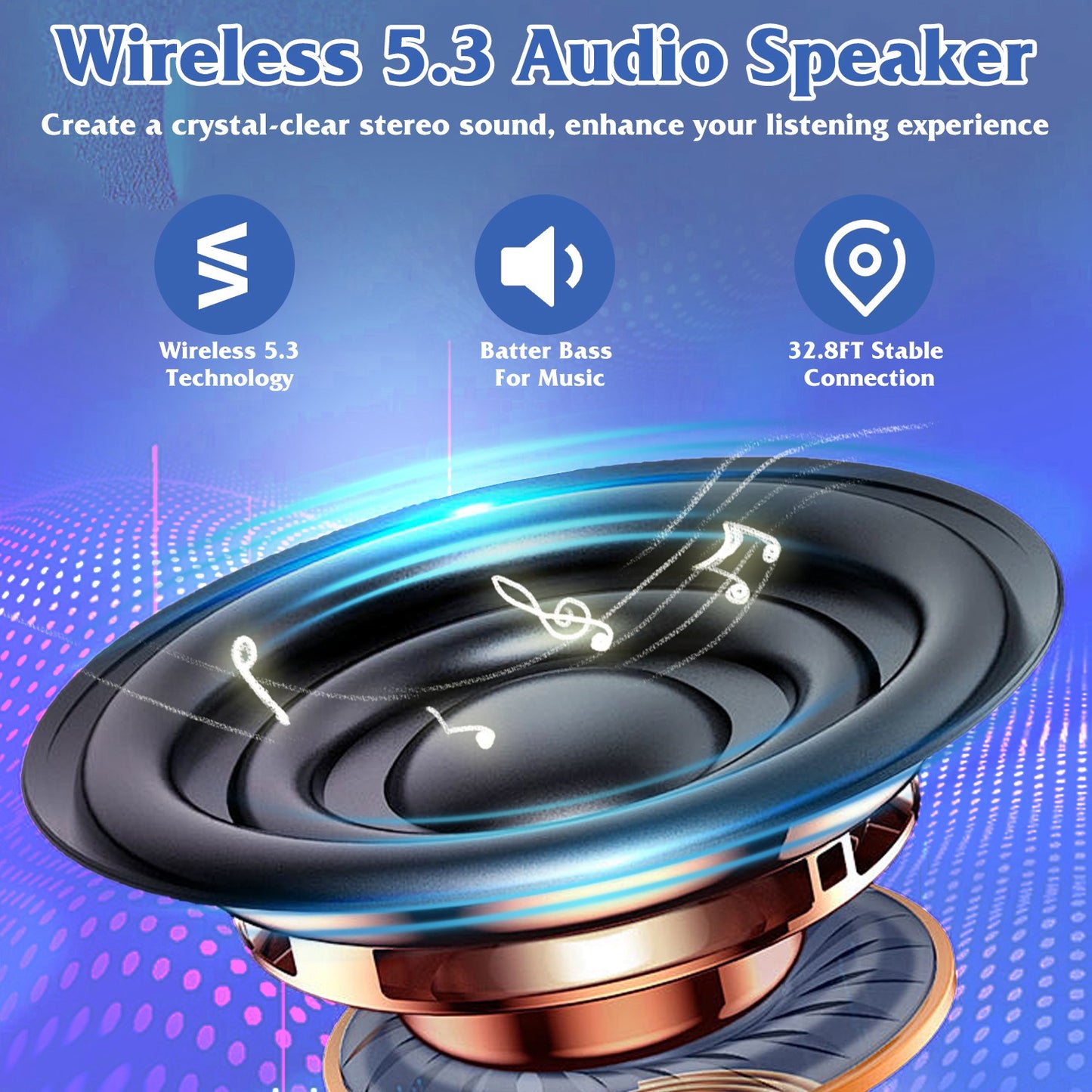 4-in-1 Foldable Wireless Speaker Phone Stand – 5000mAh Power Bank | Bluetooth 5.3 | RGB Light | 360° Rotation