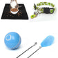 LED Rolling Cat Toy Ball – 360° Auto-Rotating with Catnip, Feathers & Color-Changing Lights