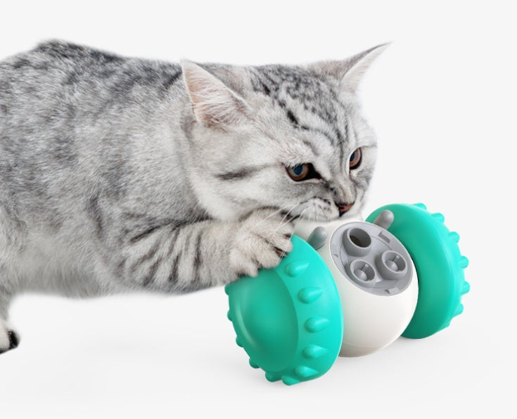 Interactive Tumbler Slow Feeder Pet Toy – IQ Training Treat Dispenser | Self-Balancing | Cats & Dogs | 4 Colours