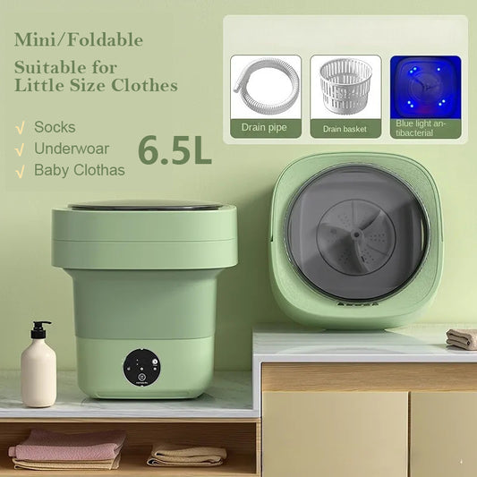 Portable Foldable Mini Washing Machine – Compact Laundry for Travel & Small Spaces
