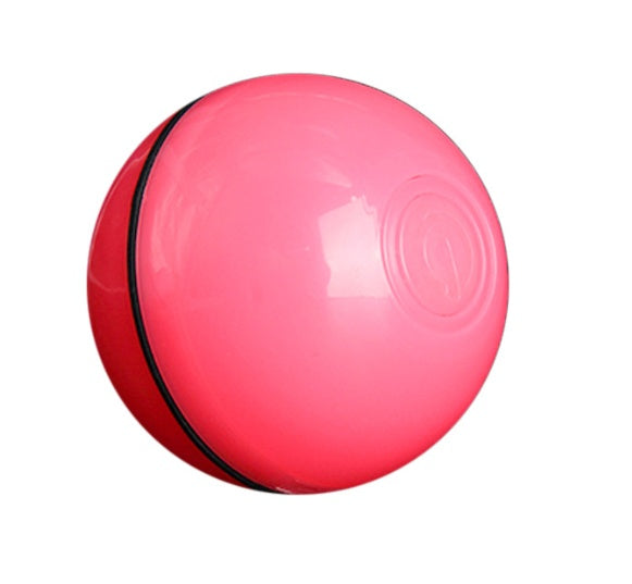 LED Rolling Cat Toy Ball – 360° Auto-Rotating with Catnip, Feathers & Color-Changing Lights