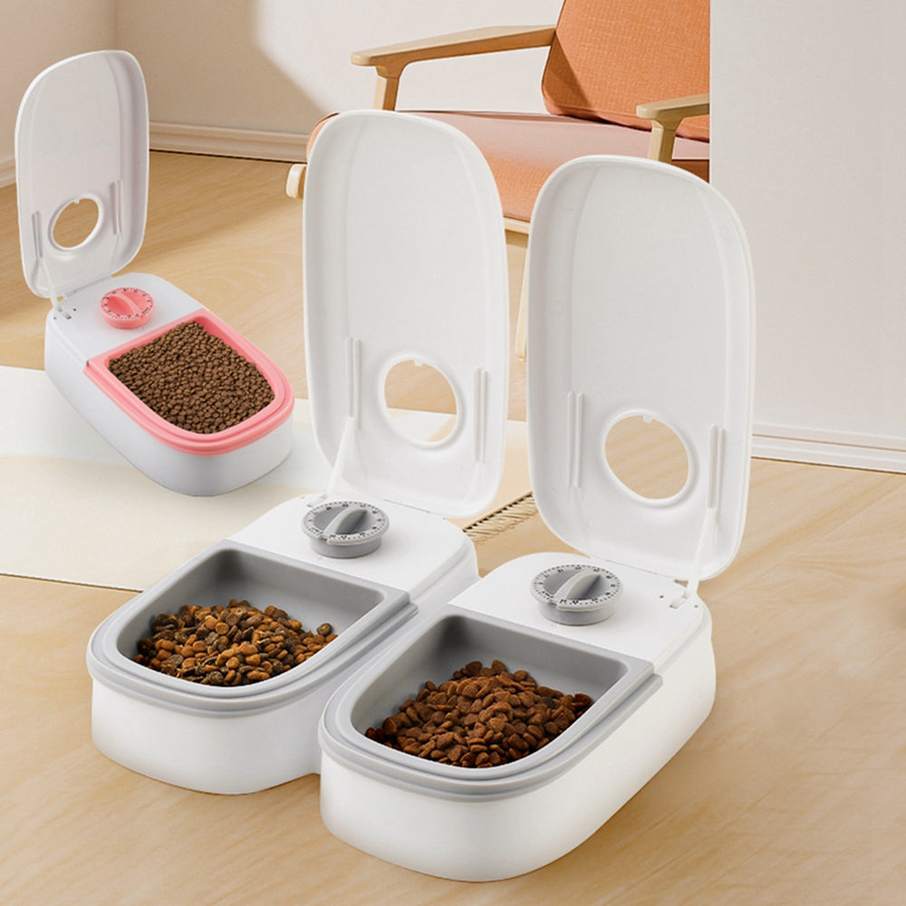 2-in-1 Gravity Pet Feeder & Water Dispenser – Auto Food & Water Supply | No Electricity | Cats & Dogs | Single & Double Meal