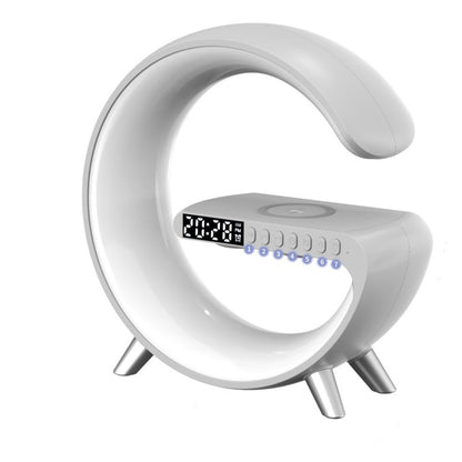 Smart G-Shaped LED Atmosphere Lamp with Bluetooth Speaker & Wireless Charger