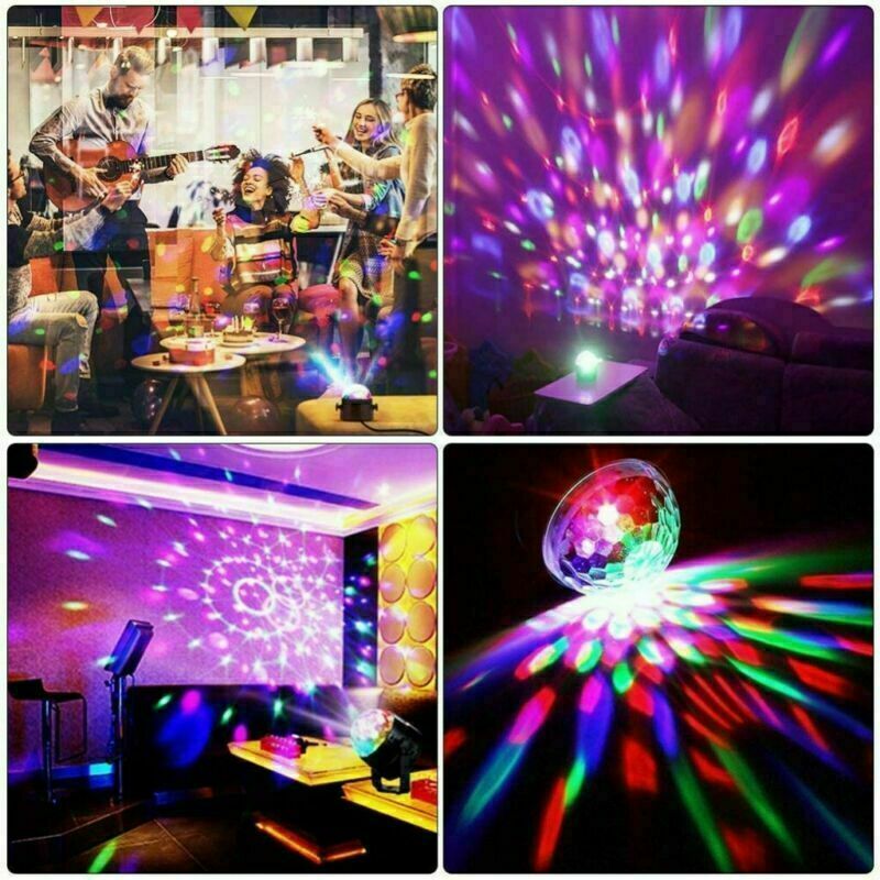 Disco Party Light – Sound Activated LED DJ Ball with Remote | 7 Colours | Strobe Dance Lamp