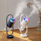 USB Air Humidifier with Projection Night Light – Ultrasonic Mist Maker | 200ml | Silent <30dB | Home, Car & Office