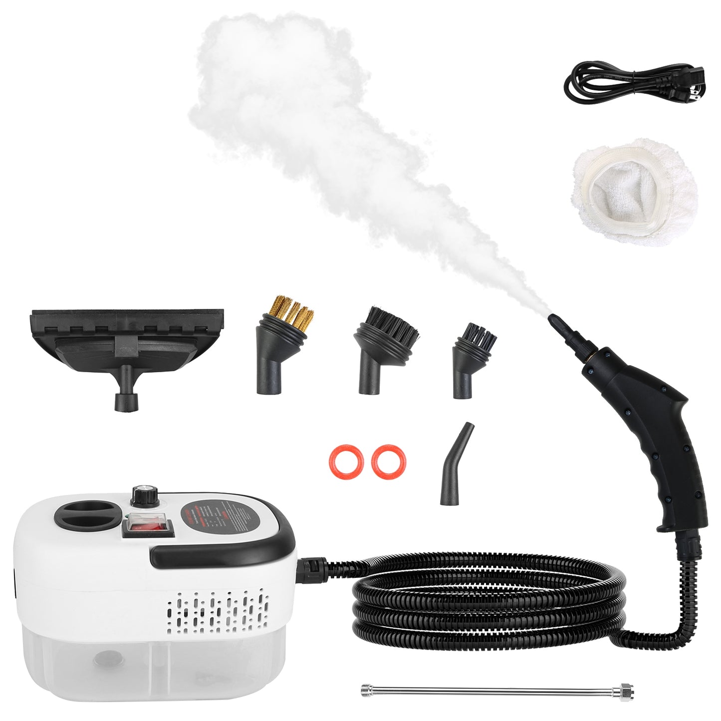 2500W Handheld Steam Cleaner – 6-Speed, 3 Bar Pressure | 9-Piece Kit | Multi-Surface & Car Detailing