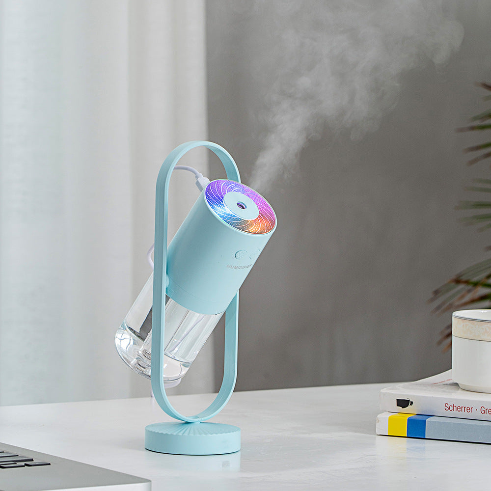 USB Air Humidifier with Projection Night Light – Ultrasonic Mist Maker | 200ml | Silent <30dB | Home, Car & Office