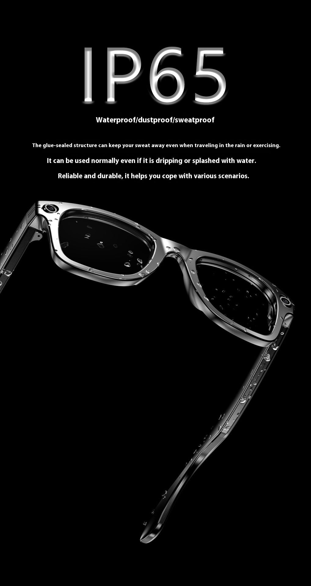 AI Smart Bluetooth Glasses – Photo & Video | AI Translation & Chat | Anti-Blue Ray & Sunglass Lens Options