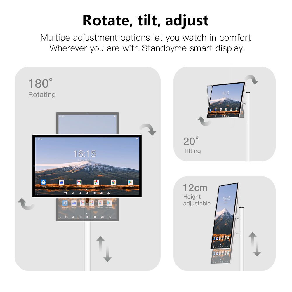 24-Inch Rollable Smart Portable TV – Touchscreen Android Monitor with Built-in Battery & Camera