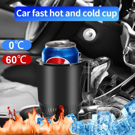 2-in-1 Smart Car Cup Warmer & Cooler – 12V Digital Temperature Display | Baby Bottle Warmer | Universal Fit