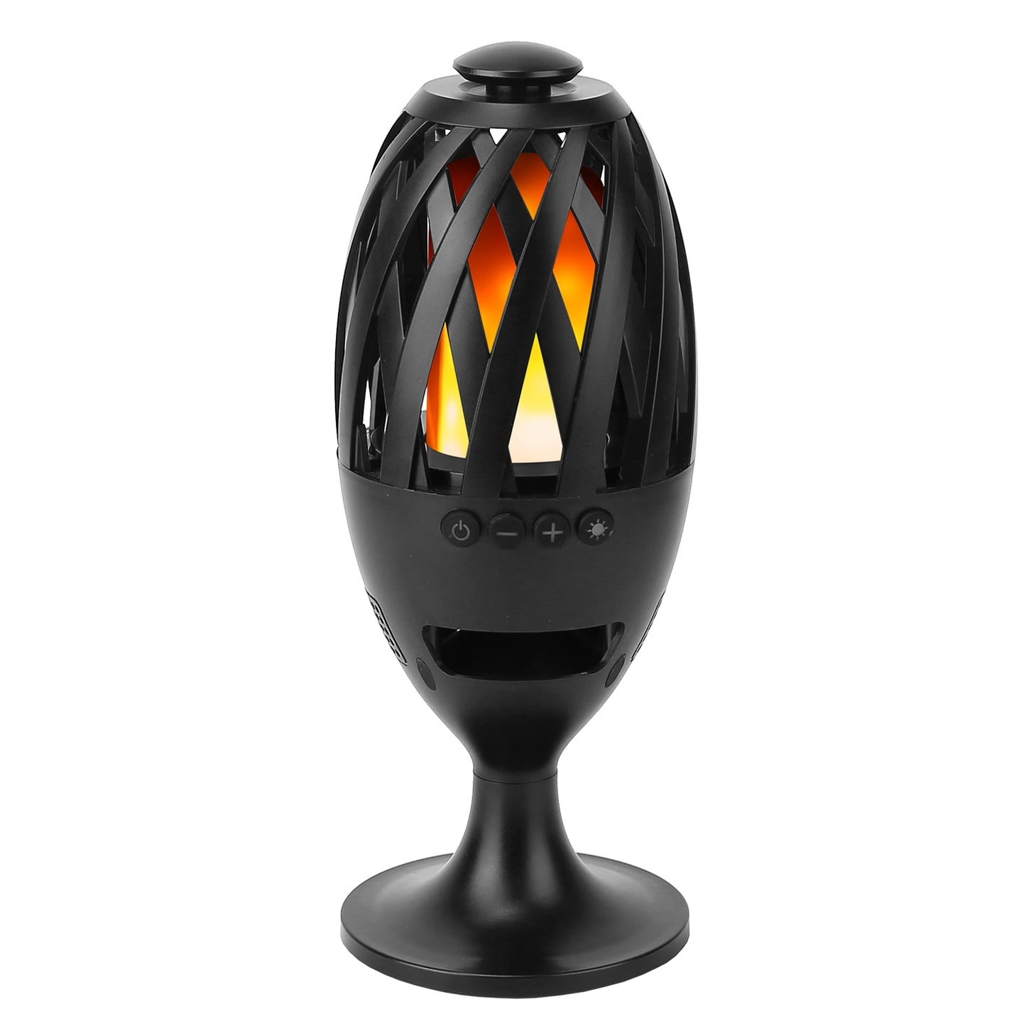 LED Flame Torch Wireless Speaker – 60 LED Realistic Flame | IPX5 Waterproof | 5W Stereo Bass | Outdoor & Camping