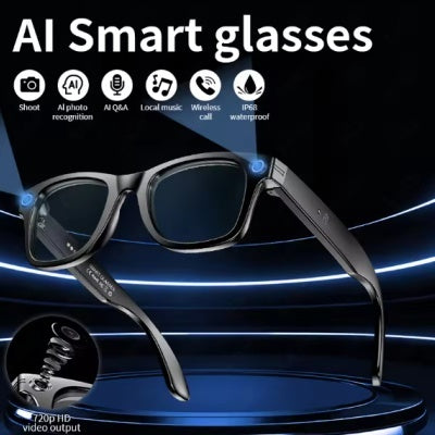 AI Smart Bluetooth Glasses – Photo & Video | AI Translation & Chat | Anti-Blue Ray & Sunglass Lens Options