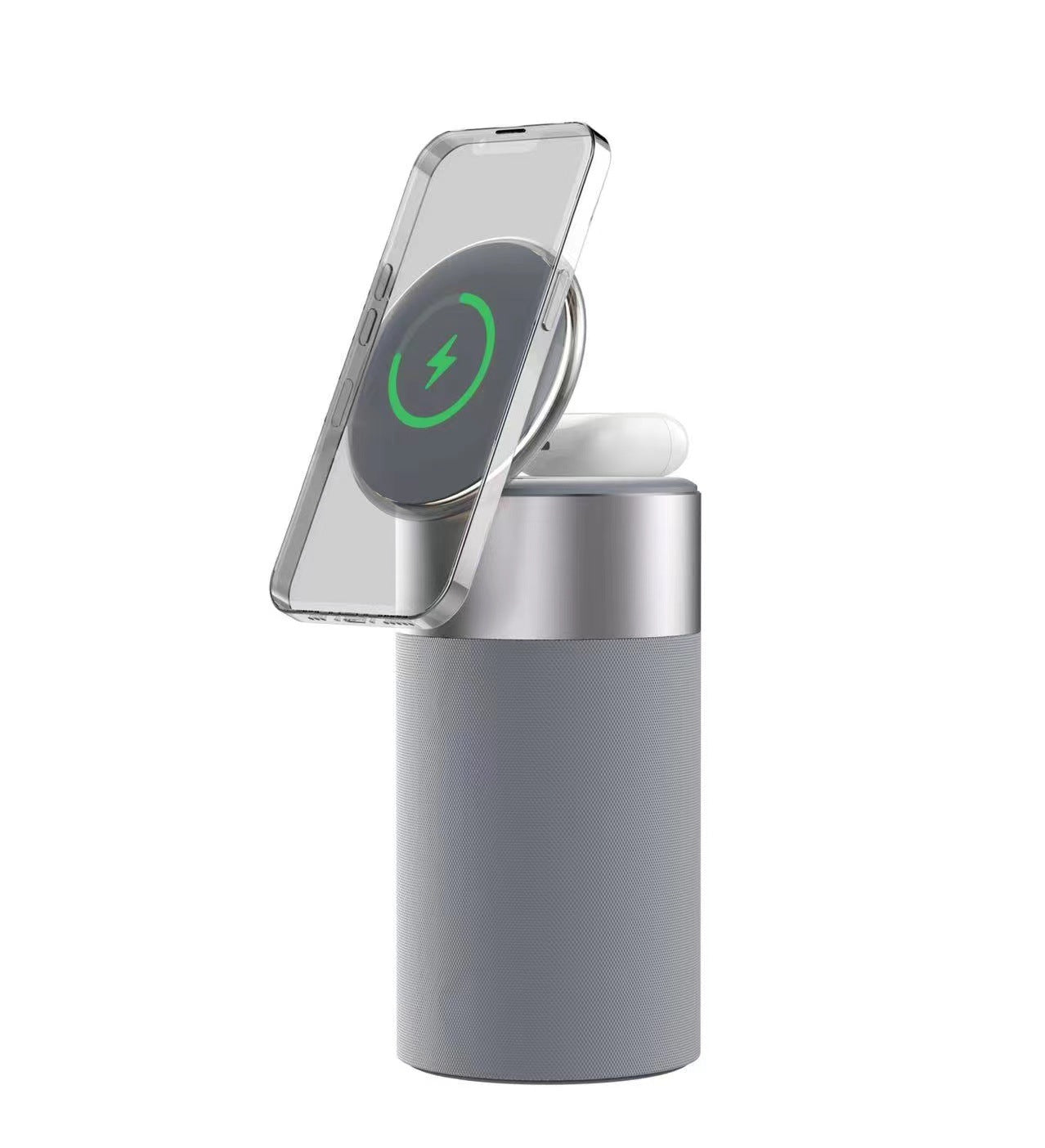 3-in-1 Wireless Charger, Bluetooth Speaker & Touch Lamp – Phone & Earphone Charging | Home & Office