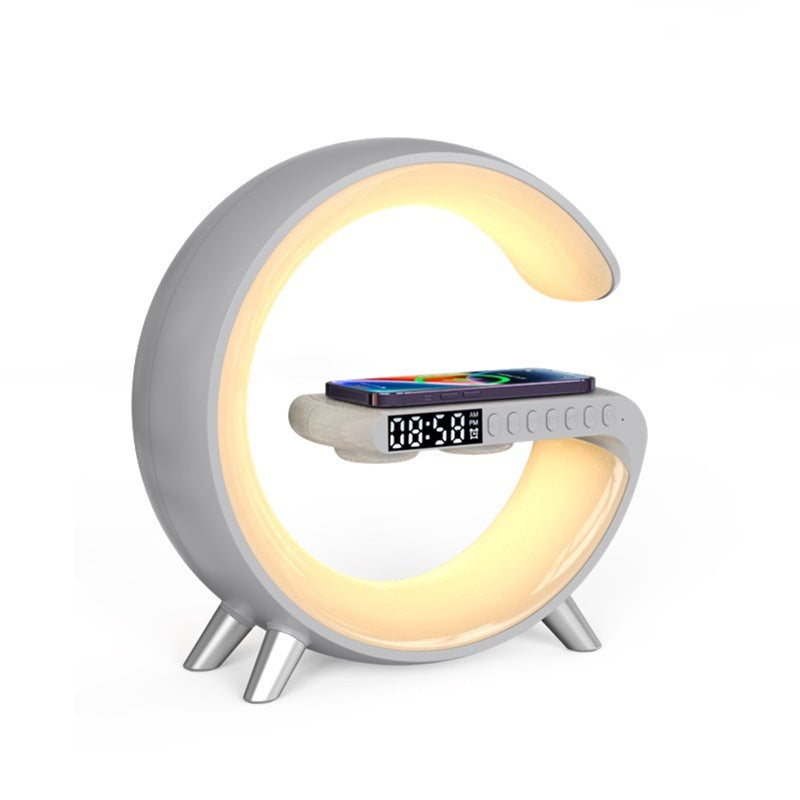 Smart G-Shaped LED Atmosphere Lamp with Bluetooth Speaker & Wireless Charger