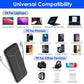 10000mAh 3-in-1 Power Bank with Built-in Cables & US Plug – 4 Outputs, 3 Inputs | iPhone & Android