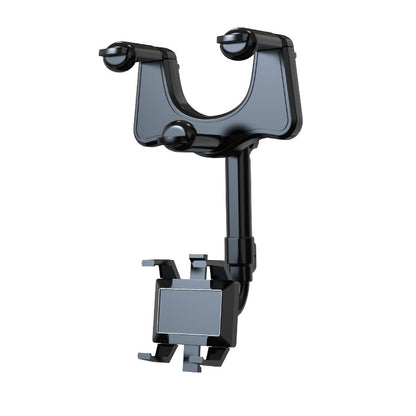 360° Rearview Mirror Car Phone Holder – Rotatable & Retractable | 4-Claw Grip | Universal Fit | No Trace Removal