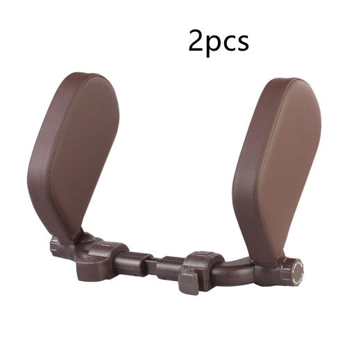 Adjustable Car Seat Neck Pillow – PU Leather | Side Sleep Support | Universal Fit | Multiple Colours | Single & 2pc