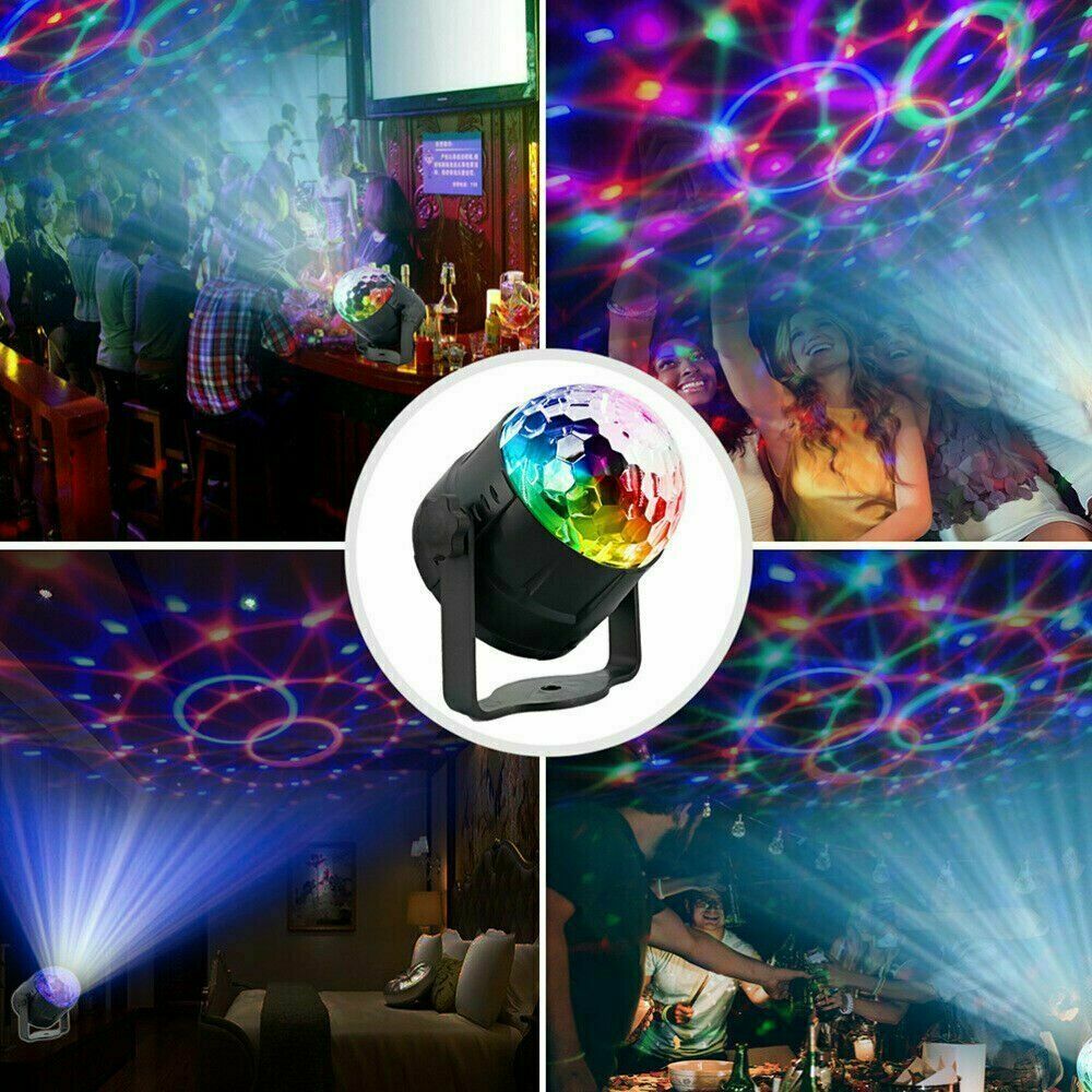 Disco Party Light – Sound Activated LED DJ Ball with Remote | 7 Colours | Strobe Dance Lamp