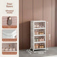 Stackable Shoe Storage Rack with Clear Doors – Foldable PP Plastic Cabinet | 3, 4 & 6 Tiers