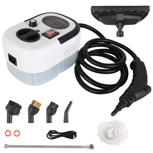 2500W Handheld Steam Cleaner – 6-Speed, 3 Bar Pressure | 9-Piece Kit | Multi-Surface & Car Detailing