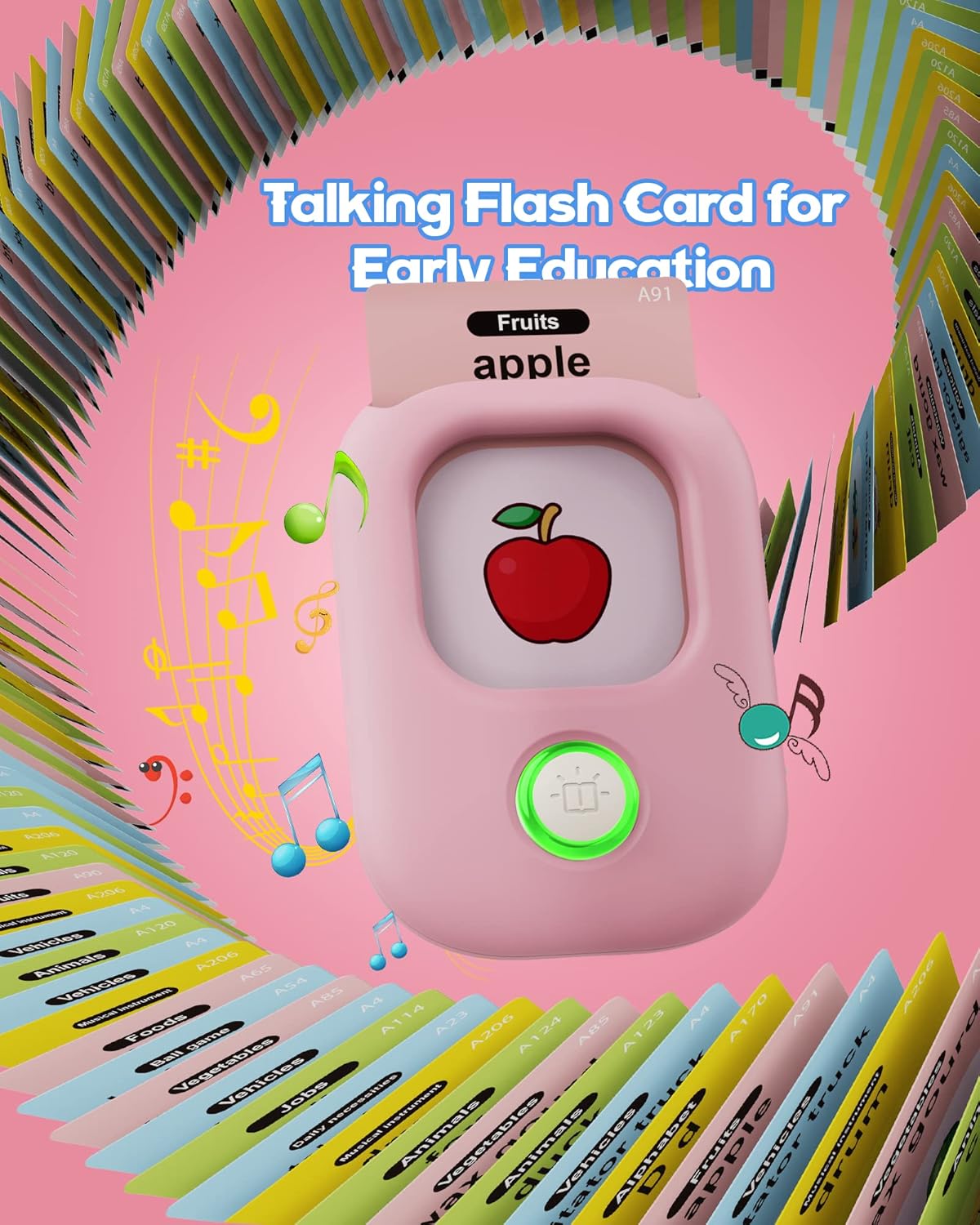 Talking Flash Cards for Toddlers – 448 Sight Words | Speech Therapy & Montessori Learning Toy | Ages 1–5