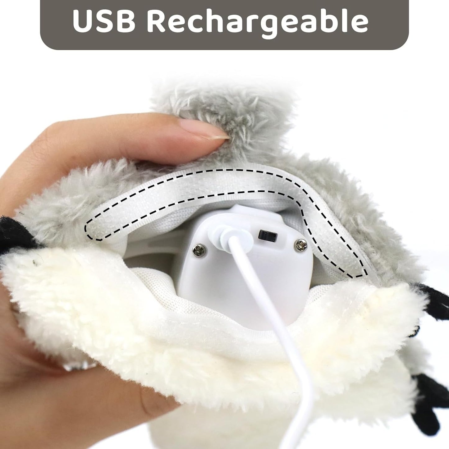 Interactive Flapping Squirrel Cat Toy – Rechargeable Touch-Activated Plush Kicker