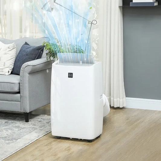 12,000 BTU Portable Air Conditioner – 3-in-1 Cool, Dehumidify & Fan | 24Hr Timer | Remote Control