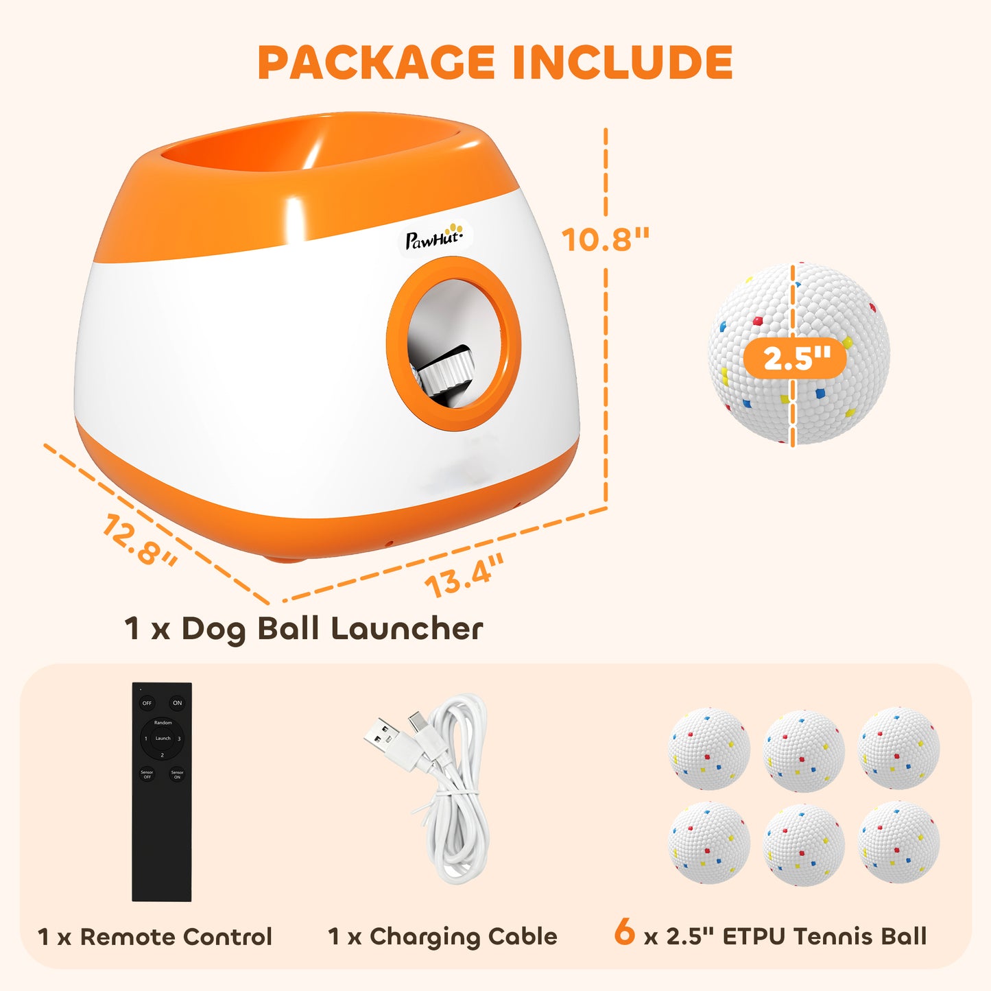 Automatic Dog Ball Launcher – Adjustable Distance up to 79 ft with Remote Control